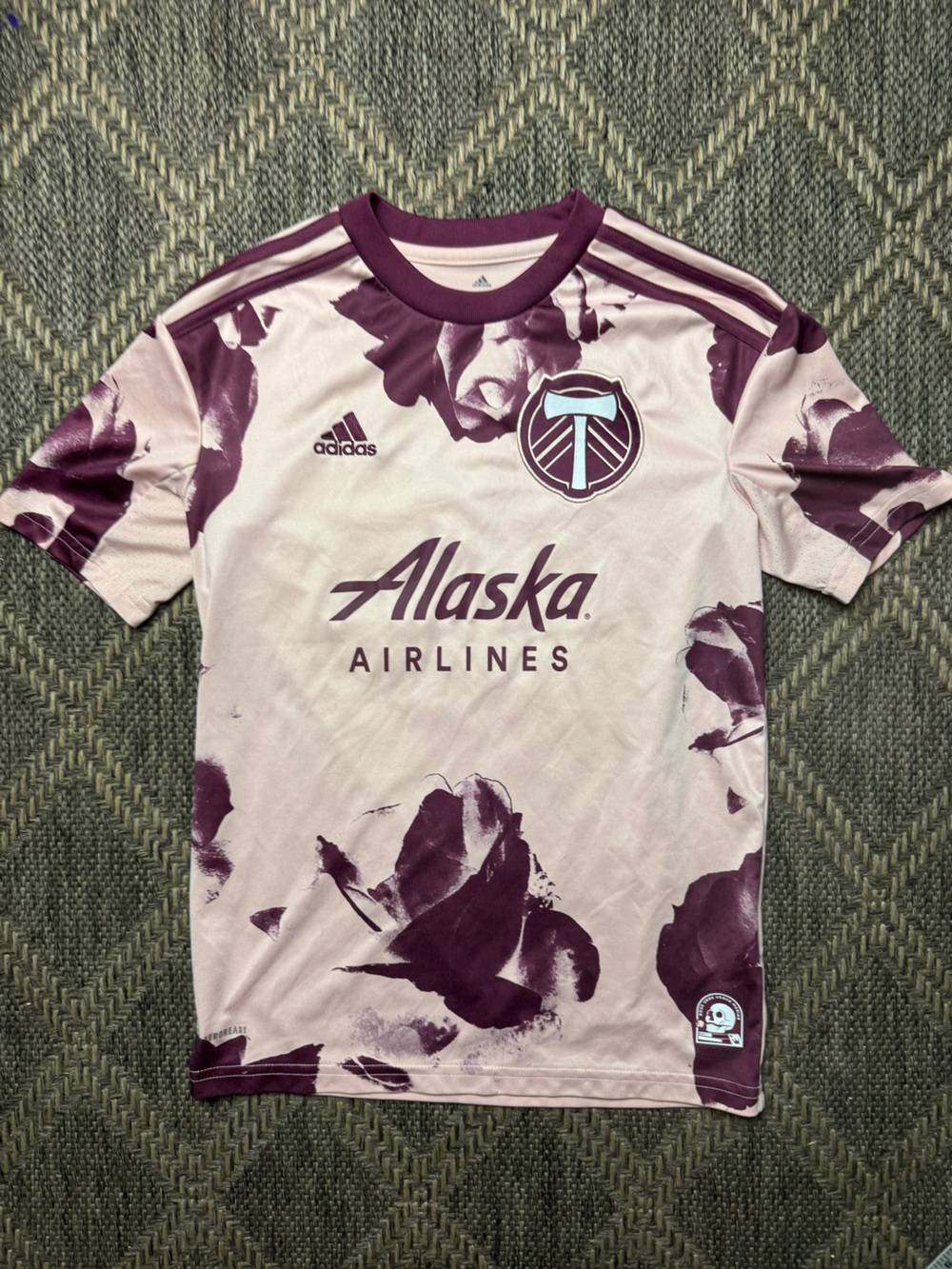 Timbers Adidas Heritage Rose Urbe Usque Moriar Jersey Youth 11/12
